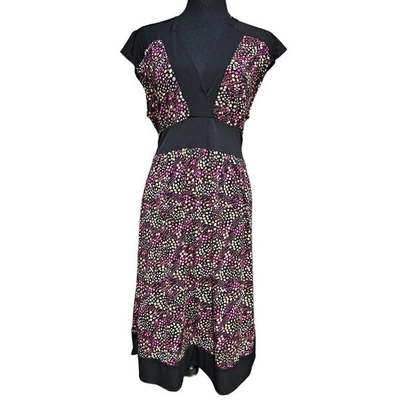 Cato Black Polka Dot Lightweight Summer Dress. Fit and Flare. Size L - Picture 1 of 5